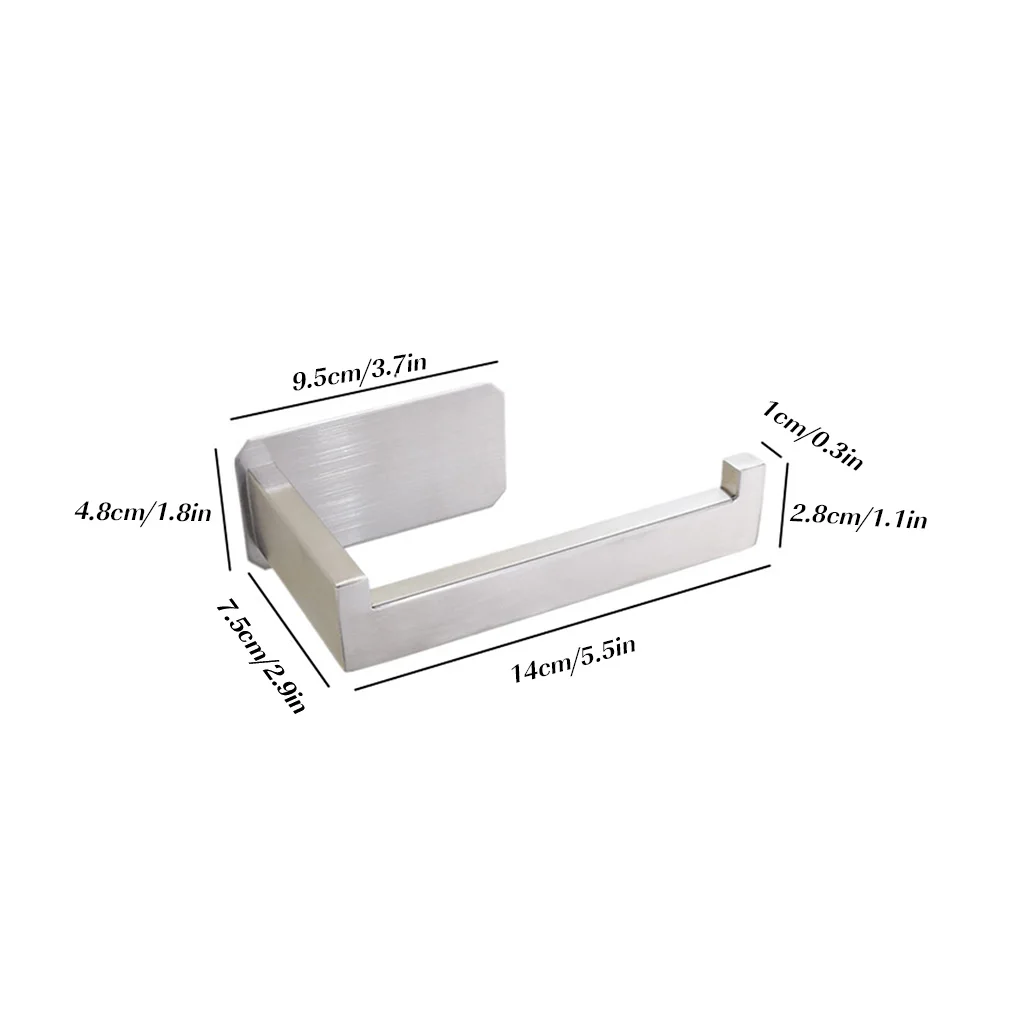 Soporte de papel higiénico autoadhesivo sin taladro, accesorio de acero inoxidable para rollo de cocina y baño, toallero de tejido, soportes de Metal