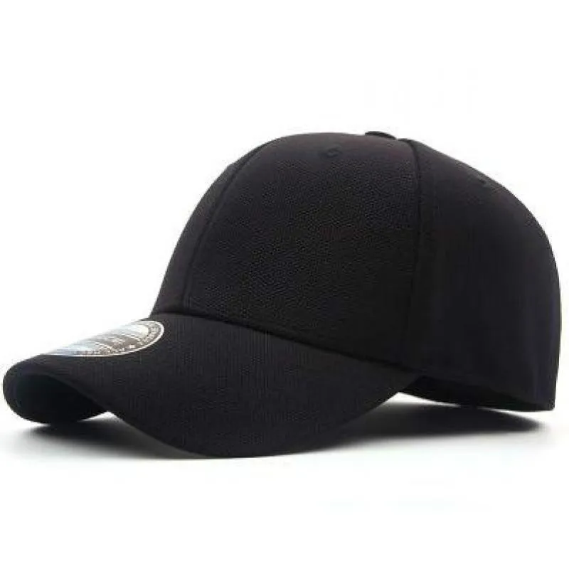 DeePom Black Baseball Cap Men Snapback Hats Caps Men Fitted Closed Full Cap Women Gorras Bone Male Trucker Hat Casquette