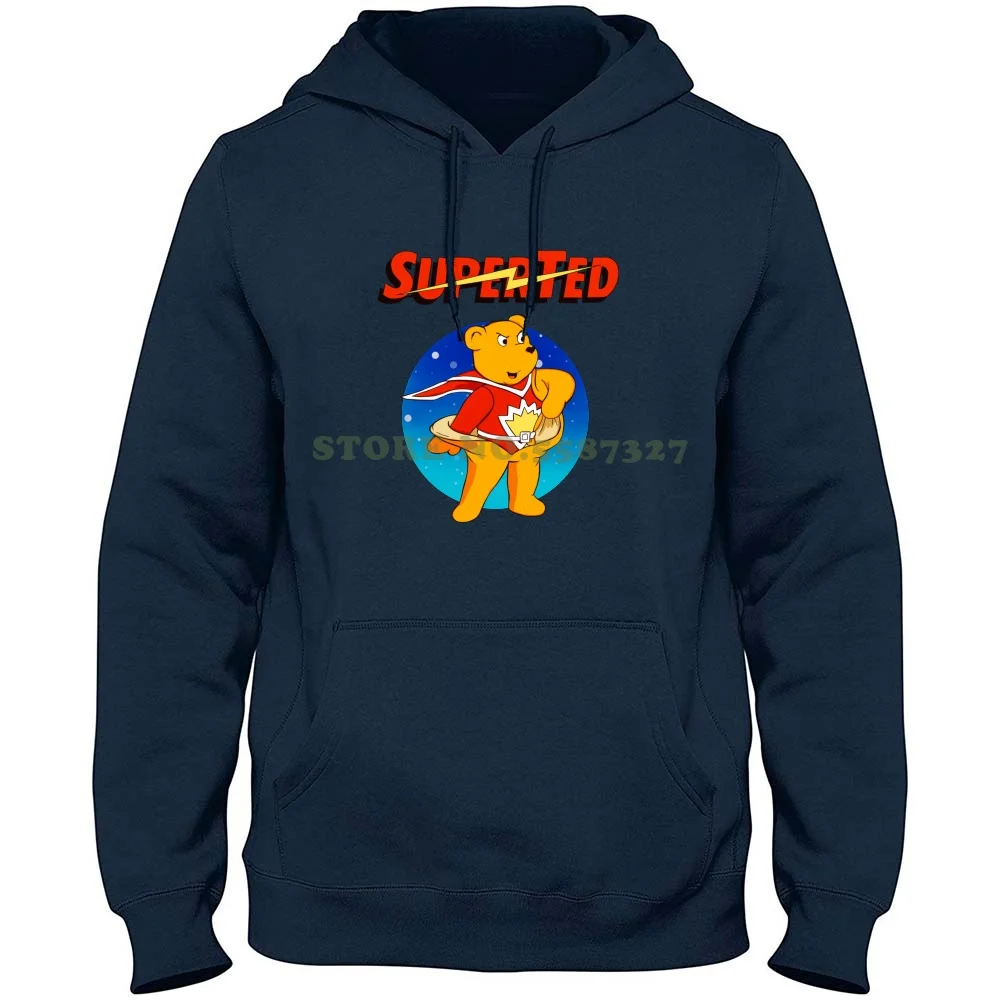 Superted The Retro Teddy Bear 100% Pure Cotton Hoodie T-Shirt Spotty Superted Super Ted Teddy Bear Plushy Cartoons 80S