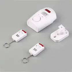 LESHP-Sensor de movimiento PIR inalámbrico para seguridad del hogar, sistema de alarma antirrobo con 2 mandos a distancia, 105db