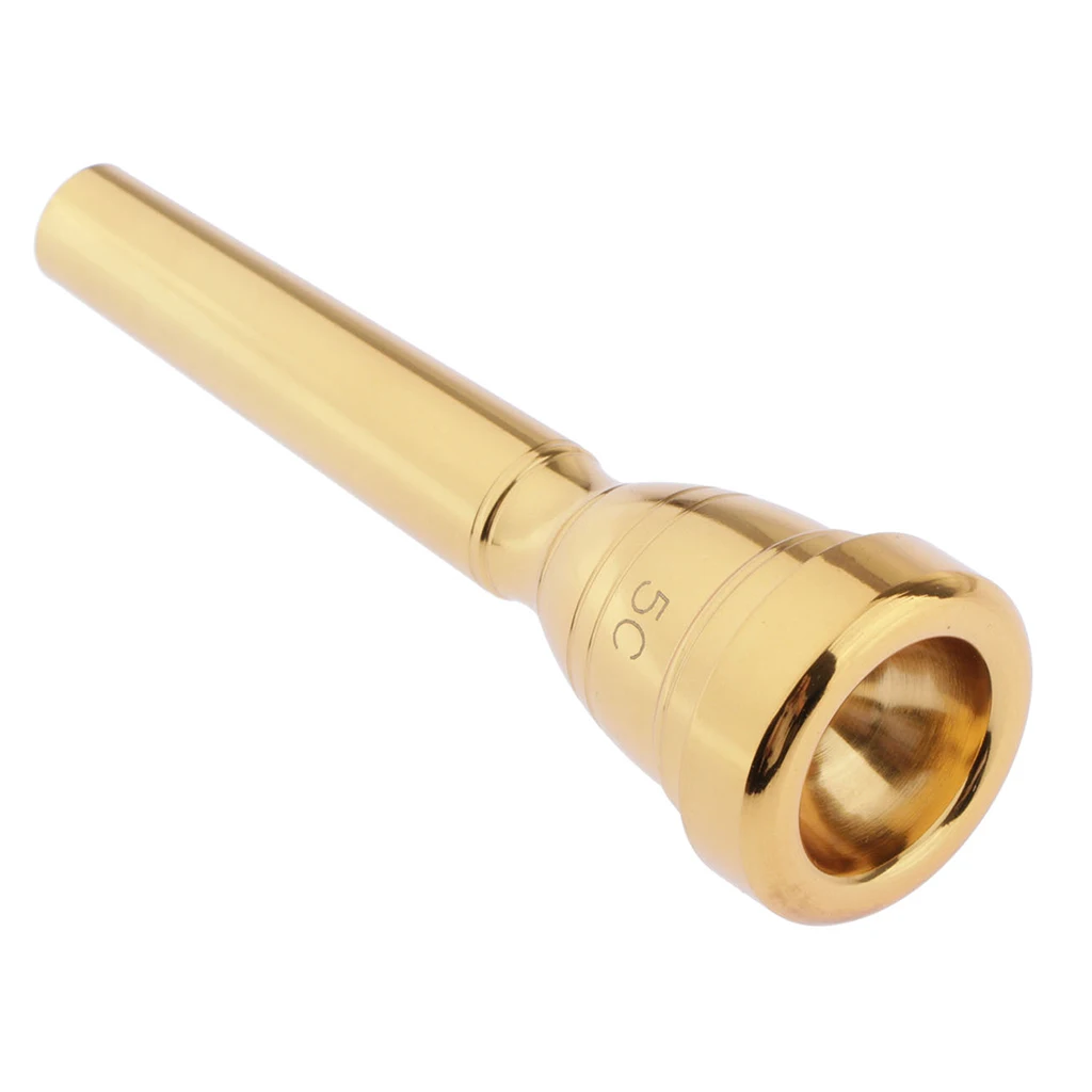 Gold Plated Trumpet Mouthpiece for Yamaha Bach Replacement Musical Instruments Accessories (5C)