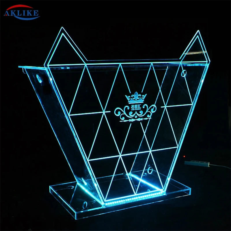 2024 Acrylic Led Dj Booth Bar Table Multi-colored Light disc Table DJ Table Disco Bar Club Box Disc Player Desk