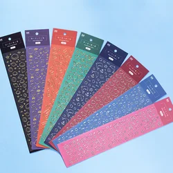 2pcs Bronzing Gold Silver Butterfly Ribbon Star Stickers Scrapbooking DIY Material Photo Album Diary Cute Decoration Stationery
