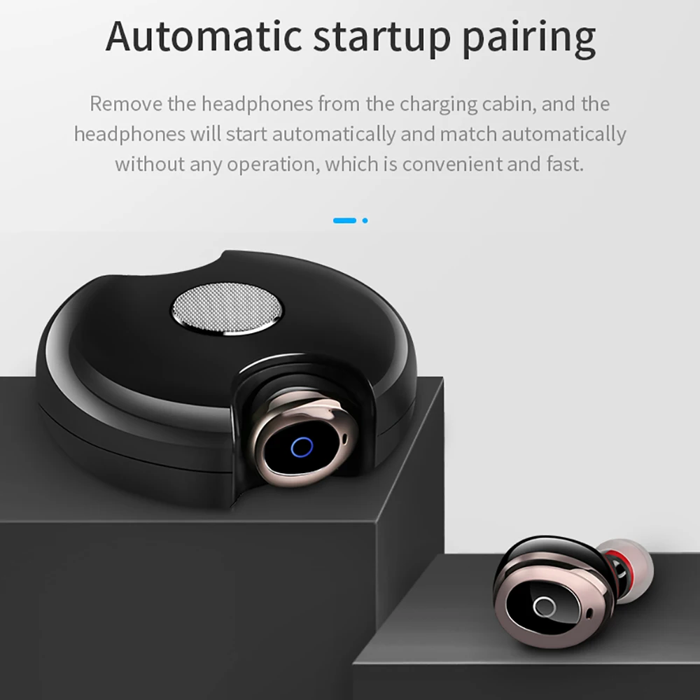 Wireless Earphones Bluetooth 5.0 Sport Headset IPX7 Deep Waterproof Earbuds Music Earpiece Creative Fashion With Mic