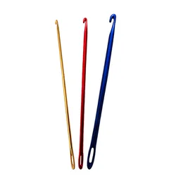 Afghan Aluminium Needles for Knitting DIY Tunisian Crochet Hooks Hand Knit Tool with Eye Knitting Sewing Needles 2.75/4.0/6.0mm