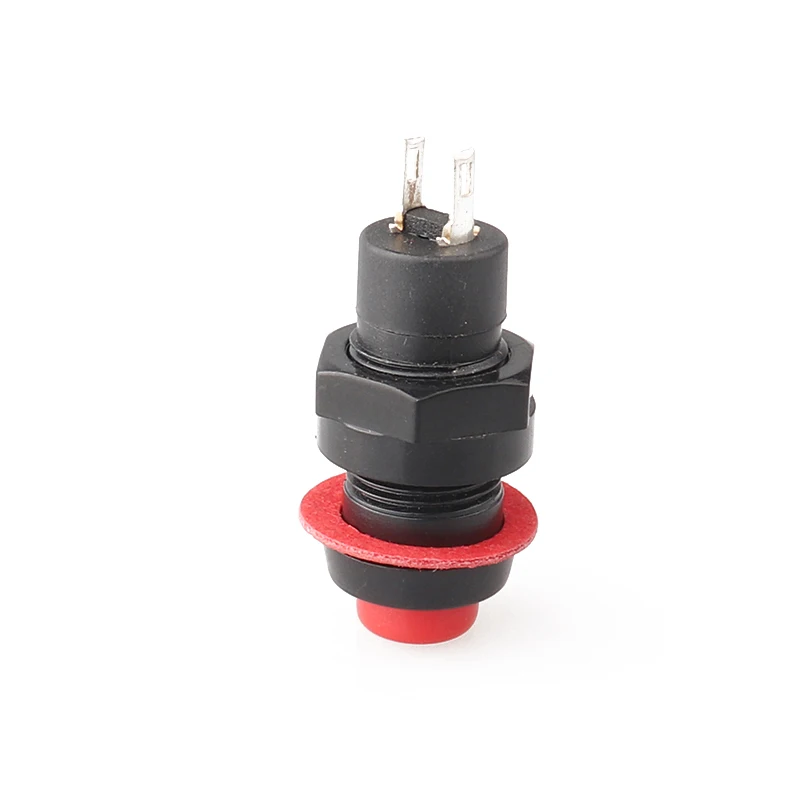 PBS-207 self-locking Plastic Push Button Switch Latching Switchs AC 2PIN 6Color