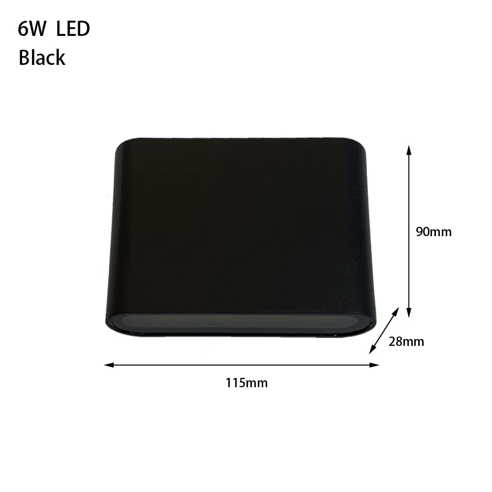 6W 12W 24W Led Outdoor Waterdichte Wandlamp Slaapkamer Woonkamer Balkon Wandlamp Aluminium Buitenmuur lamp Blaker Armaturen