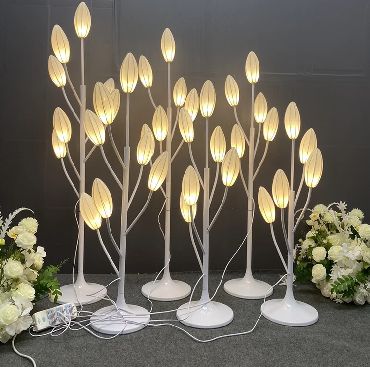 

Wedding T-stage decoration, window props, multi head cloth, Lily Street light, iron luminous ornaments