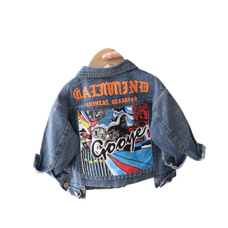 

Boys Denim Jacket New Korean Spring and Autumn Fashion Girls Jacket 0-8 Years Old Kids Coat