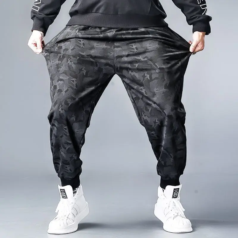 

Plus Size 5XL Streetwear Loose Pants Men Joggers 2022 Man Casual camo hip hop Harem Pants Men Camouflage Beam Feet sweatpants