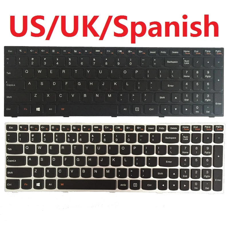 US/UK/SP/teclado español para LENOVO 25210921 V-117020ZS1-US 25214811, 25214781 de 25214751 PK130TH2A00 NSK-BQ0SN NSK-BQ0SN 01