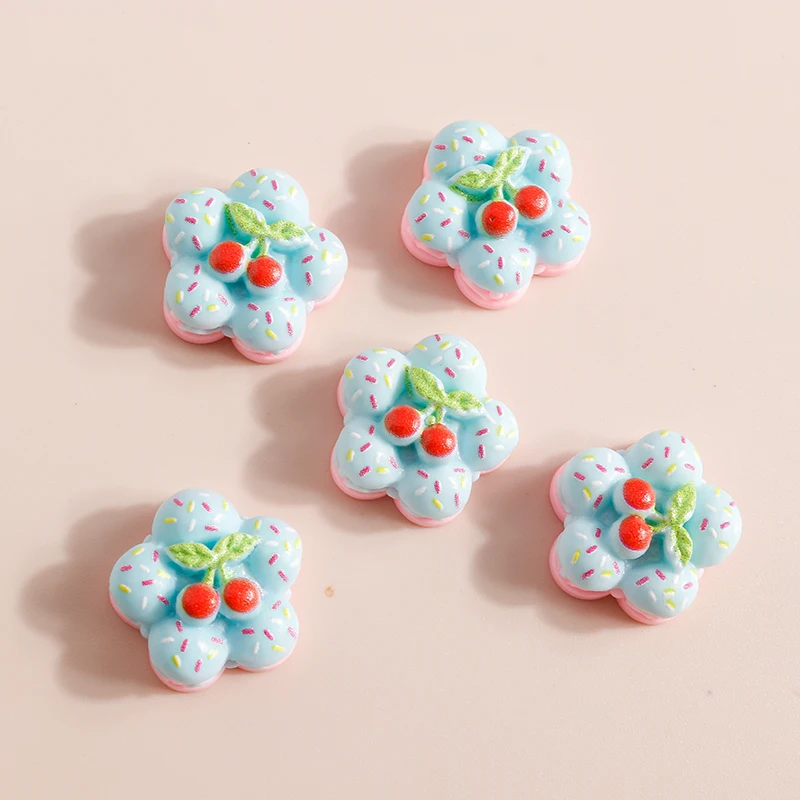 10 Stück Mix Mini Süße Lebensmittel Dessert Donut Kuchen Flache Rückseite Harz Cabochon Verzierungen DIY Scrapbooking für Mädchen Haarschleifen – Detail 23