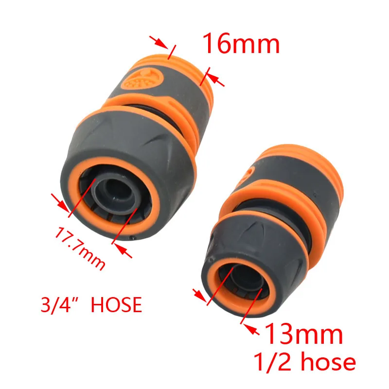 Garden hose 1/2 3/4 inch quick connector 16mm 20mm hose Water stop connector Car wash water gun fitting 1pcs