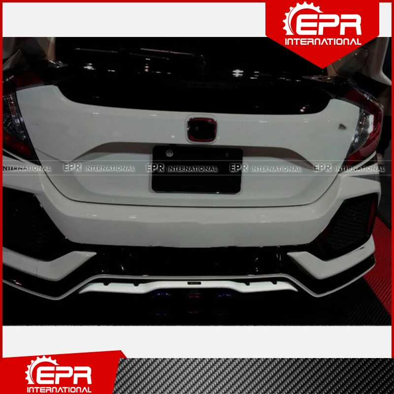 For Civic FK8 2017+ BLZ Style FRP Fiber Glass Rear Garnish Fiberglass Bumper Diffuser Trim FK8 Splitter Kit Tuning Part