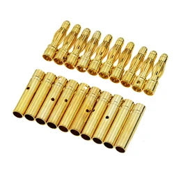 10Pair 4mm RC Battery Gold-plated Bullet Banana Plug Male Female Bullet Banana Connector