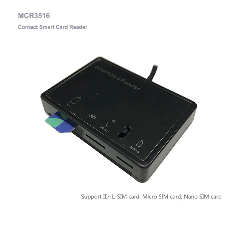 MCR3516 USB SmartCard reader CCID ISO7816 - ideal for online banking / secure access / SIM card reader/3G/4G/5G/1F/2F/3F/4F