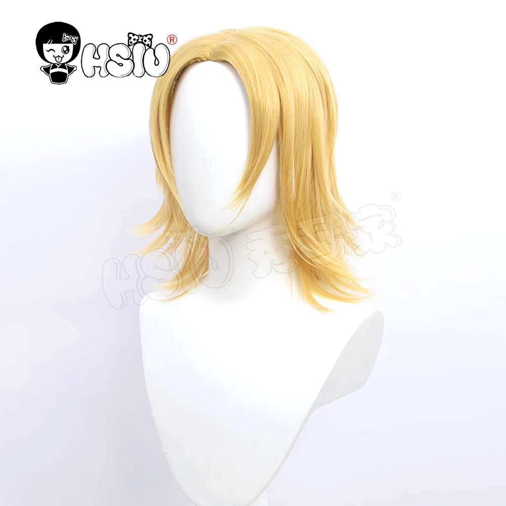 Johnny Joestar wig JoJo Bizarre Adventure Cosplay wig 「HSIU Brand」 Short blonde wig synthetic wig +Free wig cap