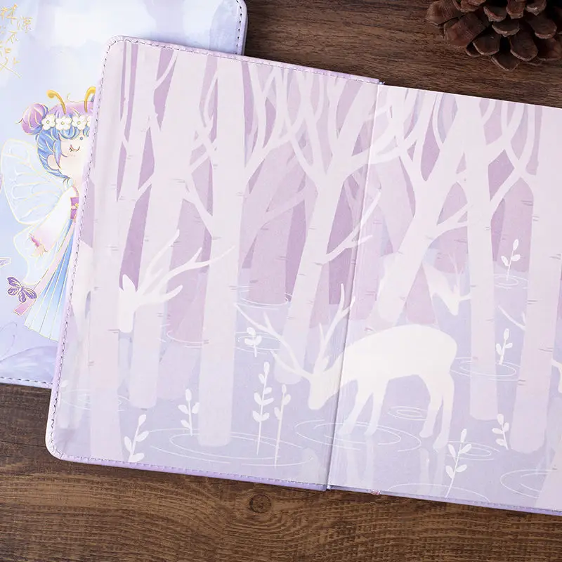 96 Page Cute Notebook Magnetic Buckle Color Page Student Manual Ledger Notepad Diary Book Office Accessories  Student Planner