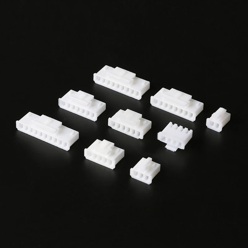 20Pcs XHB2.54 connectors male plug plastic shell Housing with buckle  2.54mm 2P 3 4 5 6 7 8 9 10PIN Insert Shell