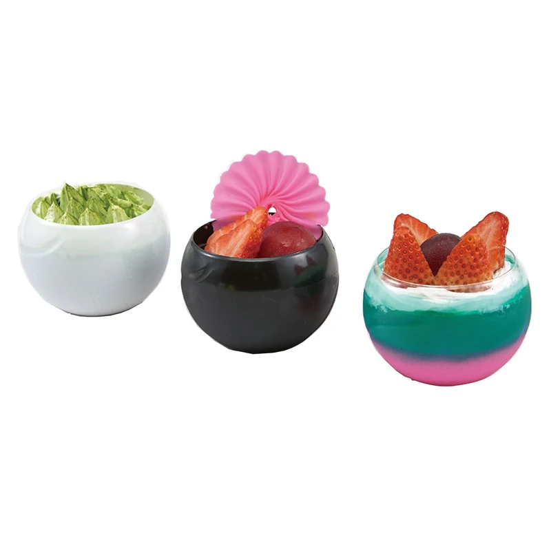 

25pcs High quality pudding cup 150ml cute creative ice cream dessert cups thick plastic wedding birthday party favors cup