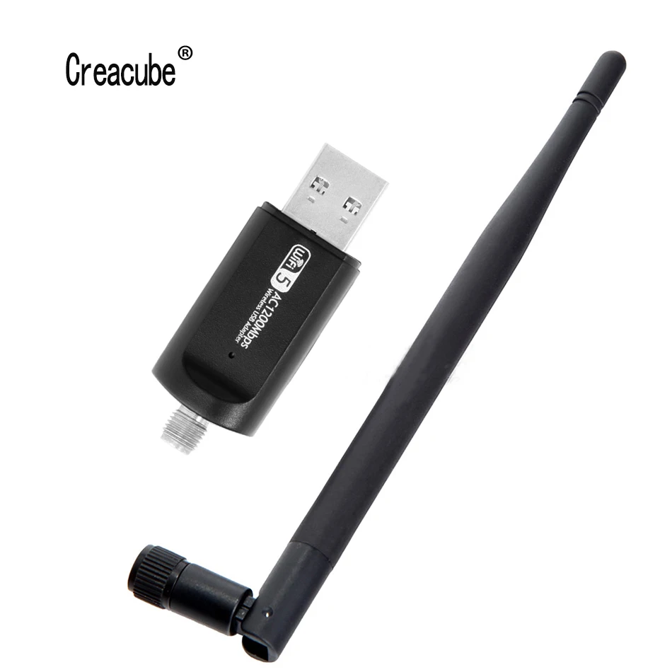 

Creacube USB Wifi Adapter 1200M 5G Dual Band Wifi USB 3.0 LAN Ethernet Network Card wireless Wifi Dongle Antenna For PC
