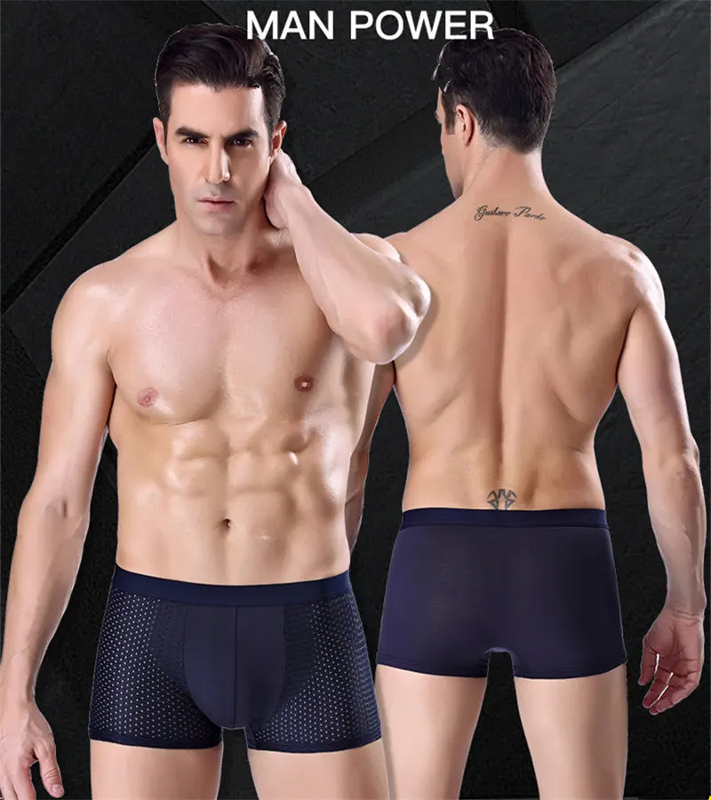 8pcs/Lot Panties Underwear Boxer Men\'s Sexy Mesh Male Shorts Transparent Plus Large Size 6xl 7xl 8xl Trunks for Man