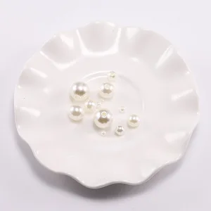 3/4/6/8/10/12mm 홀 abs ab ab abs indation round round abs indimation pearl 구슬 보석을위한 느슨한 스페이서 구슬 8 최고의 판매 해수 진주 - №3
