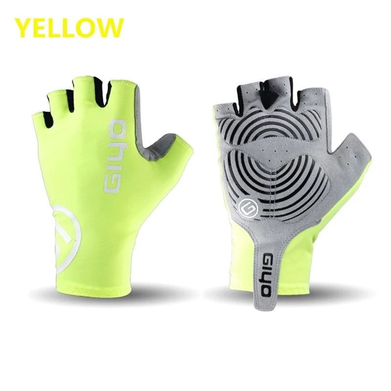 Tela de toque giyo longo meio dedos gel bicicleta esportiva luvas de ciclismo mtb bicicleta de estrada luvas de corrida de equitação mulheres homens luvas de bicicleta