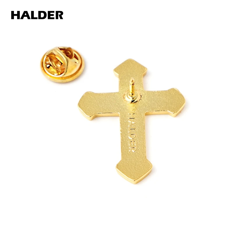 HALDER Jesus Pin Saint Christian Brooch Faith Enamel Pin For Backpack Costum Cross Badge Jewelry Accessories Gift for Friends