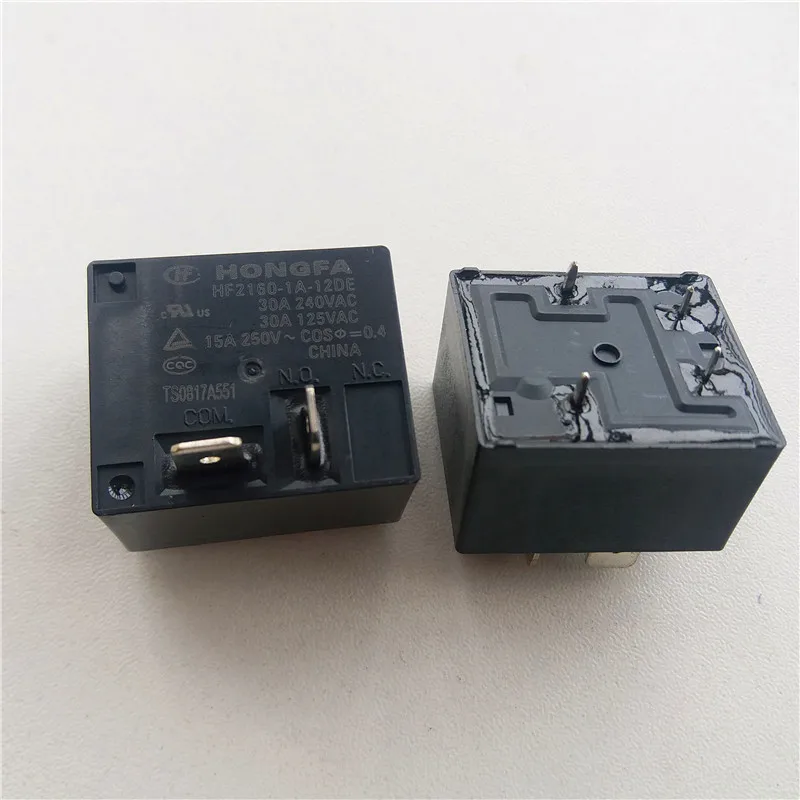 5PCS Water Heater Air Conditioner Special Relay HF2160-1A-12De HF2160-1A-24De 240V 30A Relay 4 Pin 12V/24Vdc Relay