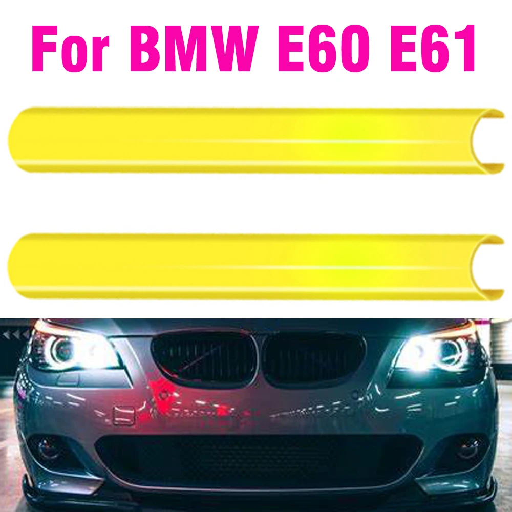 Front Grille Trim Strips Cover Frame Stickers For BMW E60 E61 Accessories