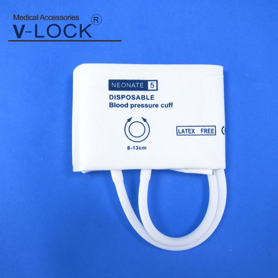 Neonate disposable blood pressure cuff , two tube cuff Without TPU Bladder