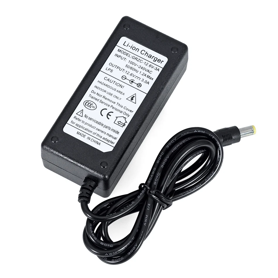 Liitokala 12.6V 1A  3A 5A Lithium Battery Pack  Charger 3S Battery 12V Charger DC head is 5.5 * 2.1mm