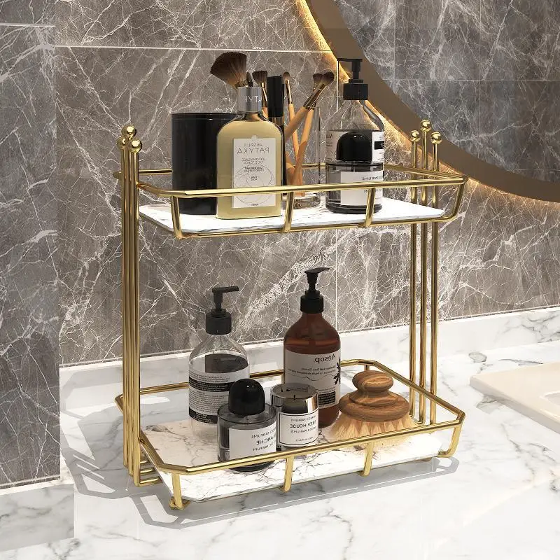 Bathroom Shelf Storage Rack Display Stand Shelves Cosmetics Multi-Layer Holder Iron Storage Box Bathroom Organizer Household