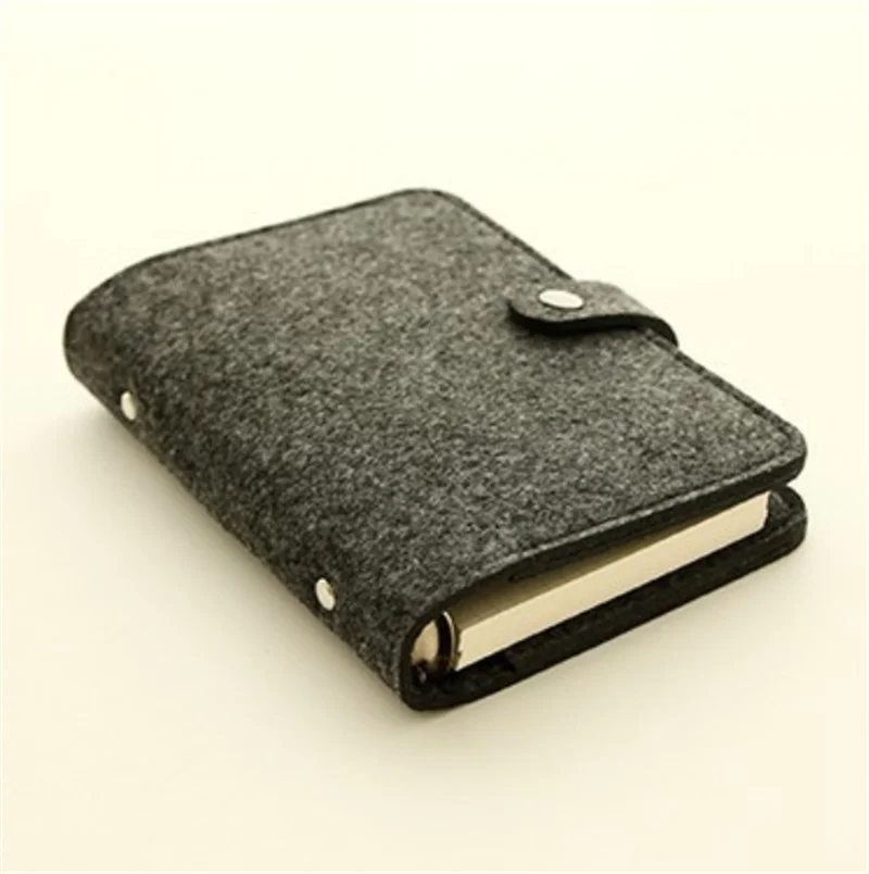 A5 A6 Felt Shell Fabric Notebook Paper Planner Inner Page Ring Binder Stationery Gift Traveler Journal Loose Leaf Notebook