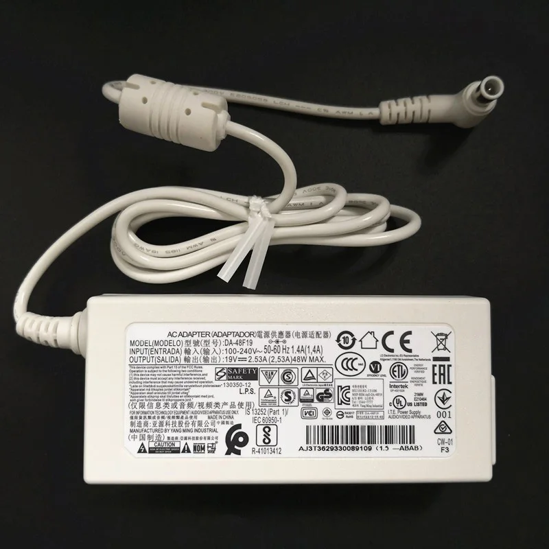 

original For LG LED TV LCD MONITOR 19V 2.53A Laptop Adapter For LG A4819-KSML 32mb25vq-B/C- LCAP35 DA-48F19 lv320DUE 32LF5800