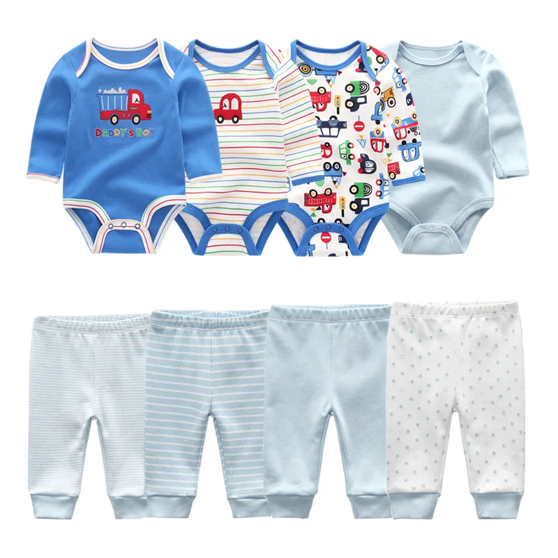 Cotton Baby Girl Clothes Bodysuits+Pants Baby Sets Newborn Clothing Sets Autumn Winter Baby Boy Clothes Roupa de bebe