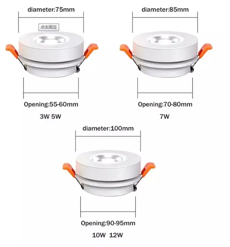 Slim LED Embedded Ceiling Down Lamp,Foldable And 360 Degree Rotatable Built in COB Spot Light Recessed Downlight Room Lampara