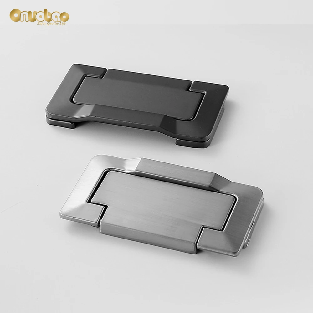 Onuobao Drawer Cabinet Door Flat Concealed Handle Free Punching Invisible Handle TV Cabinet Handle Door Handle Dedside Table