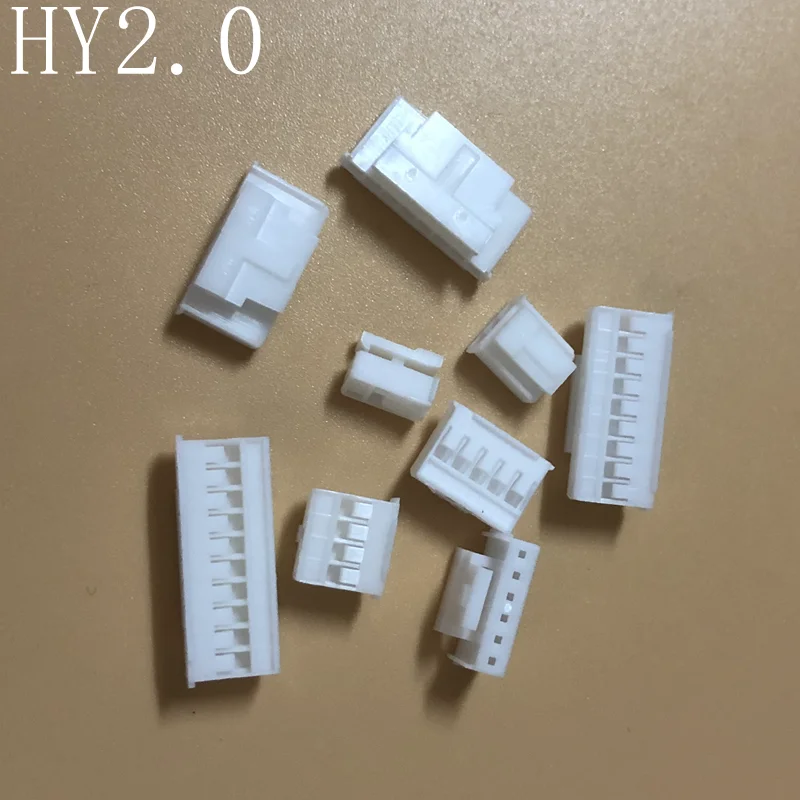 

20PCS HY 2.0mm pitch plastic shell connector plug terminal housing 2P /3/4/5/6/7/8P/9P/10P with latch