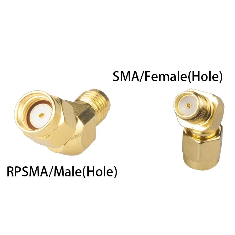 2pcs Copper SMA RP-SMA Male Female Elbow adapter 90 135 degree oblique angle SMA-JKW FPV goggle video receiver Fatshark Skyzone