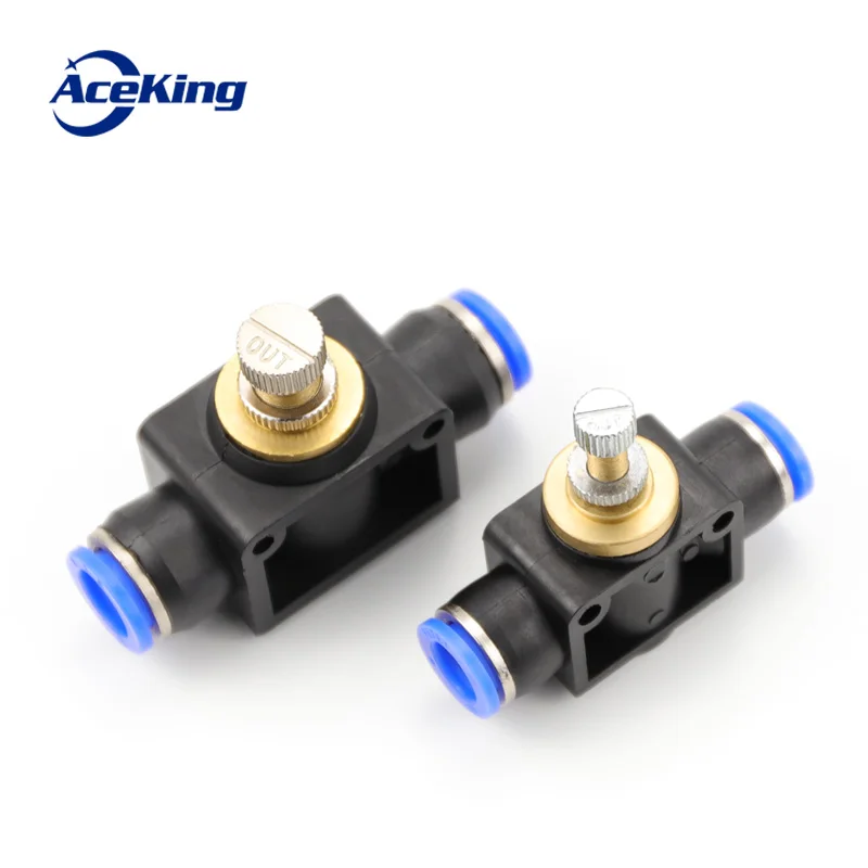 SA Gas pipe plastic quick connector LA4/6/8 flow limiting valve PA6/10/12 through pipe throttle LSA8/6 SA-4 SA-6 SA-10 SA-12