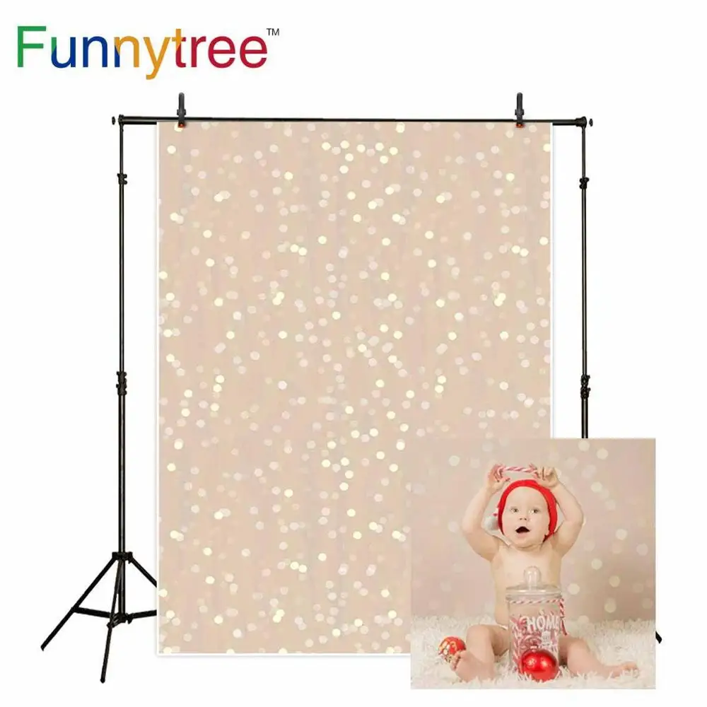 Funnytree Christmas Backdrop Baby Shoot Halo Bokeh Glitter Photography Props Photo Studio Photocall Photobooth Background