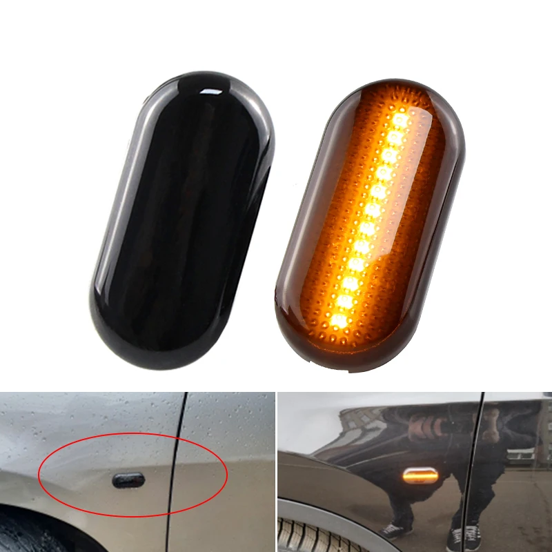 2pcs LED NO Dynamic Side Marker Turn Signal Light Signal Lamp Blinker Light For Nissan Navara (D40) pick up  2004.10~