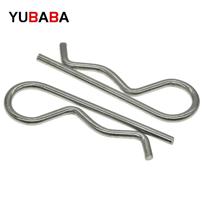 Stainless Steel R Shaped Spring Cotter Clip Pin 1.2mm 1.8mm 2mm 2.5mm 3mm 4mm Dia Fastener Hardware for Repairing Cars