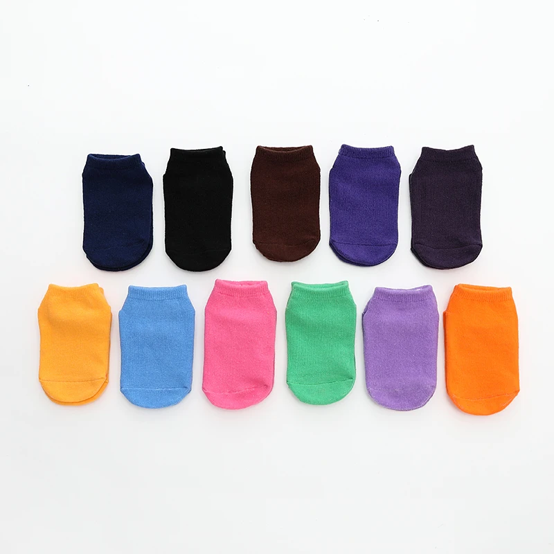 Yeamolly Women Trammpoline Indoor Sports Socks PVC Rubber Points Anti-Slip Floor Socks Adult Cotton Soft Casual Short Sock Kids