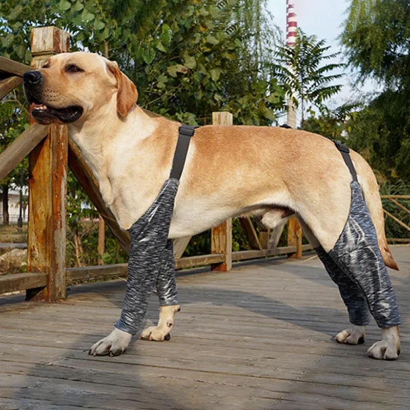 Dog Recovery Shirt Pet Outdoor Four-legged Pants Canine Sling Leg Cover Jumpsuit Anti Licking Wounds Help Operative Healing