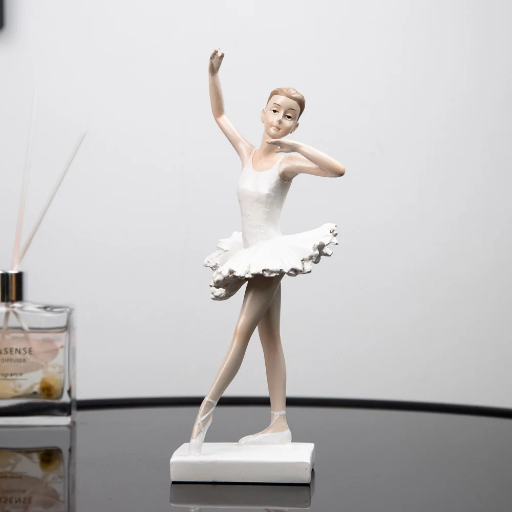 

Modern Ballet Girl Statue Dancing Girl Cute Home Decoration Resin Crafts Gift for Girlfriend Kids Room Decoration