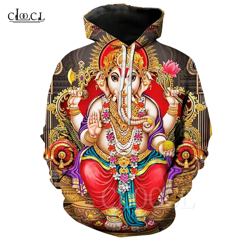 Lord Ganesha Hoodies Autumn Winter Hoody Tracksuit Print 3D Hindu Elephant-headed God of Wisdom Men/Women Hip Hop Hoodie Hoddies