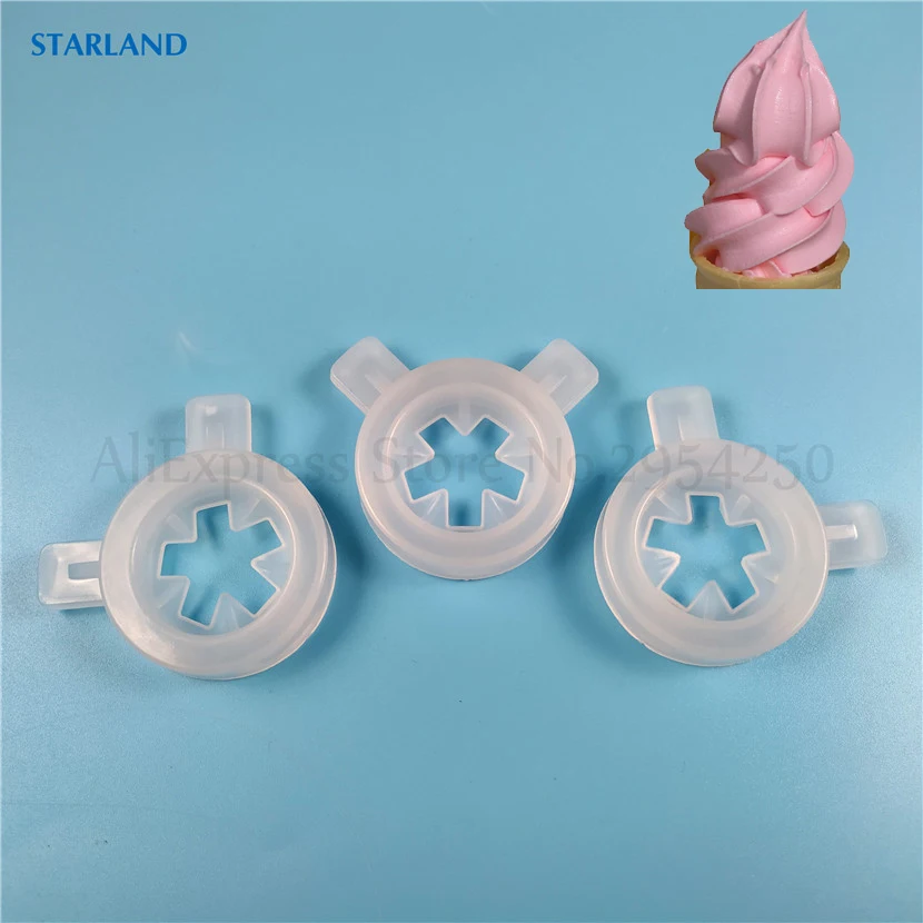 

One Set windmill-Shaped Ice Cream Maker Modeling Lids For Soft Serve Maker Accessory Nozzle 37mm Inner Diameter 3 In 1